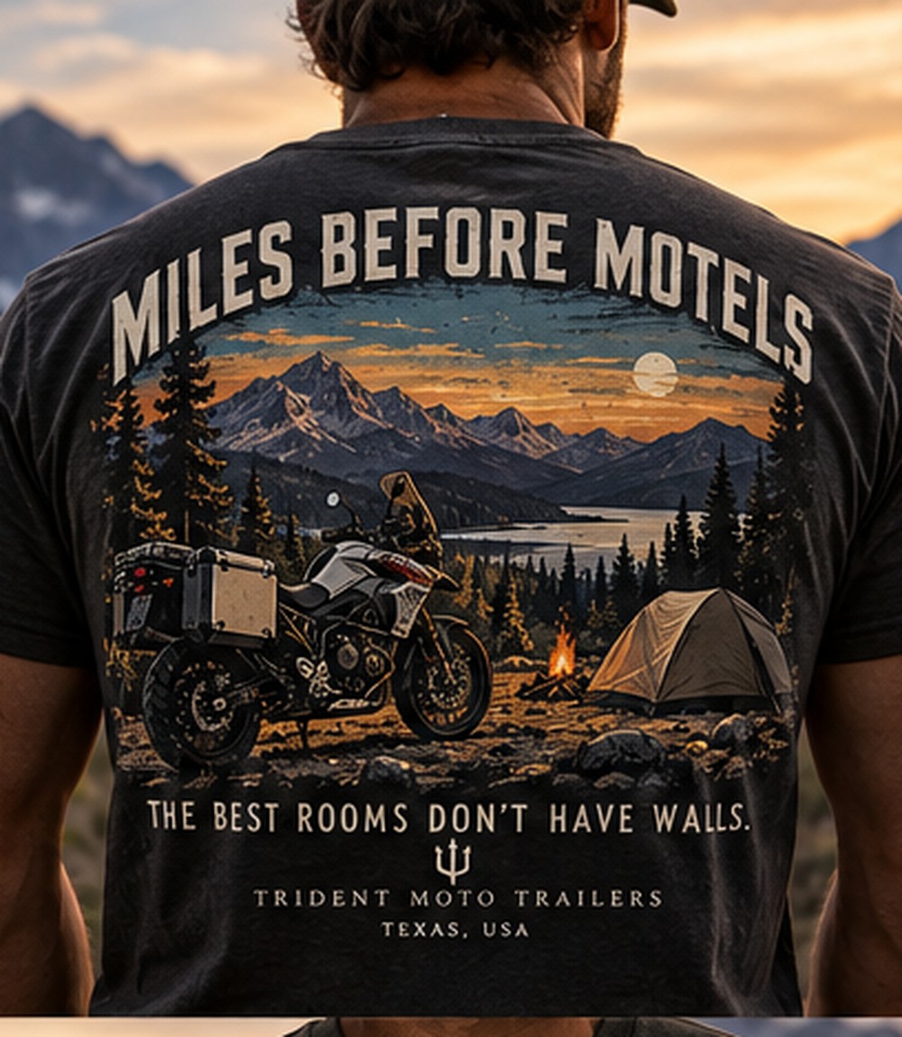 TRIDENT Miles Before Motels adventure T-shirt