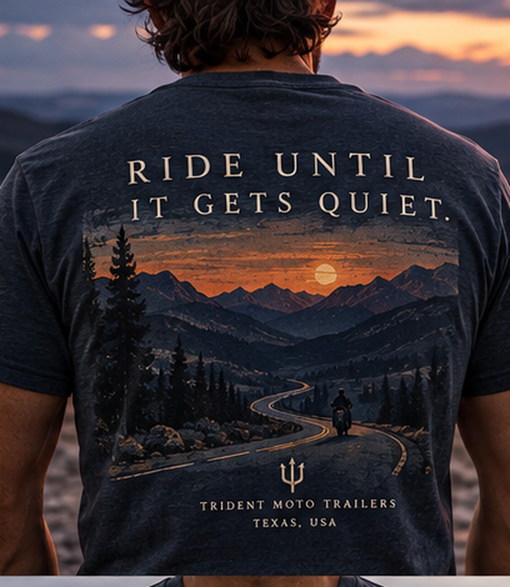 Navy TRIDENT Ride Until It Gets Quiet adventure T-shirt